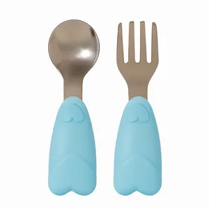 ست قاشق و چنگال کودک مدل قلب