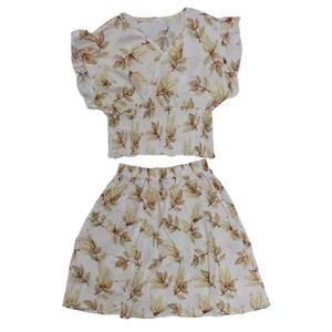 ست نیم تنه و دامن زنانه مدل برگ