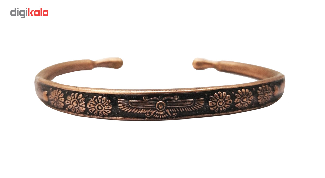 دستبند مسی طرح فروهر مفتولی