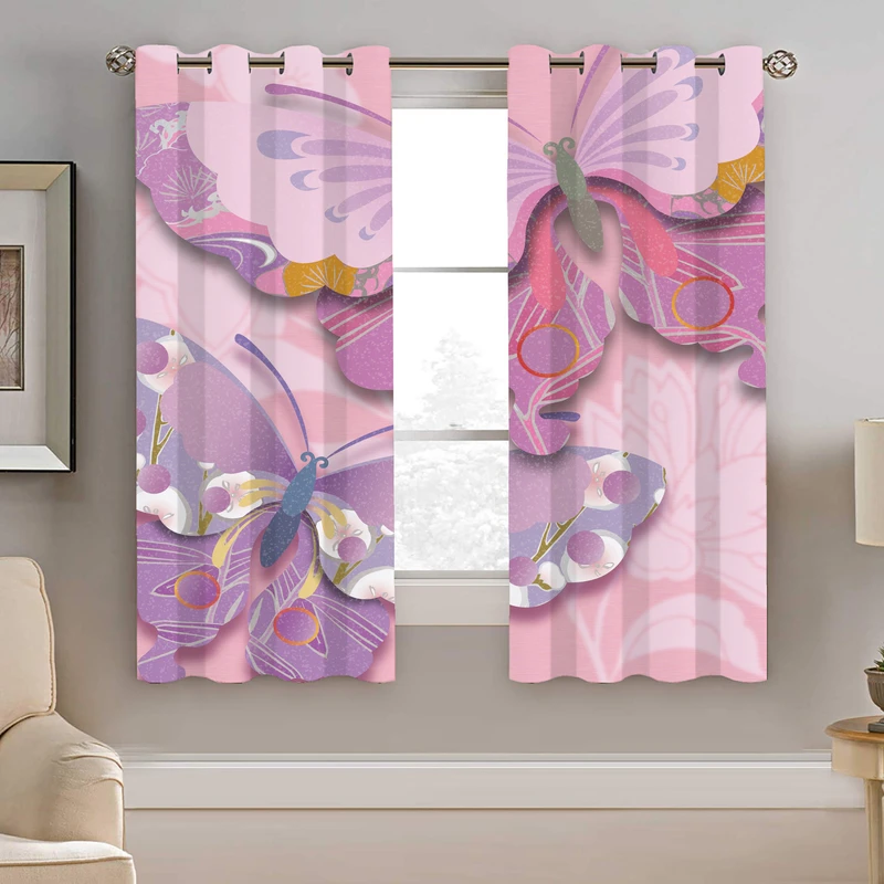 پرده نیروانا طرح پروانه مدل مخمل کد 4284 سایز 140×200 سانتی متر