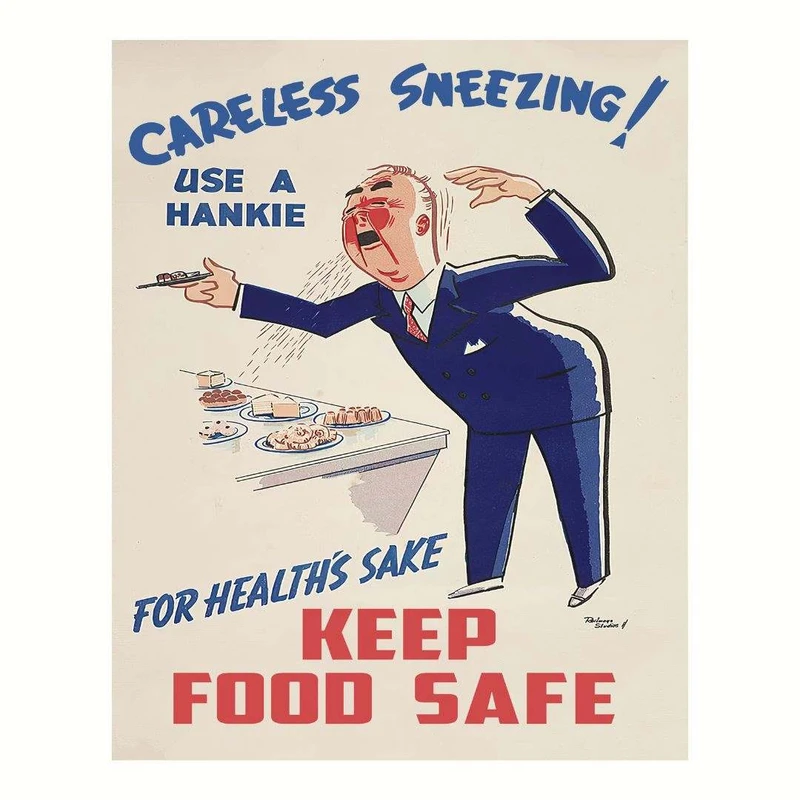 پوستر مدل  چاپ عطسه نادرست