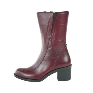 بوت پاشنه دار زنانه مدل چرمی کد 1984