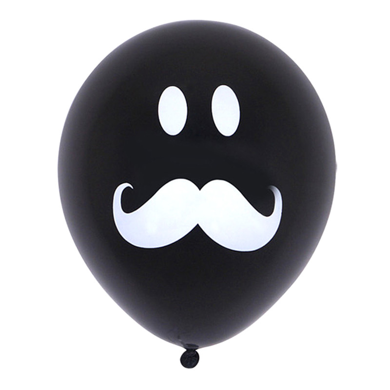 بادکنک بانیبو مدل Black Mustache بسته 10 عددی سایز 150