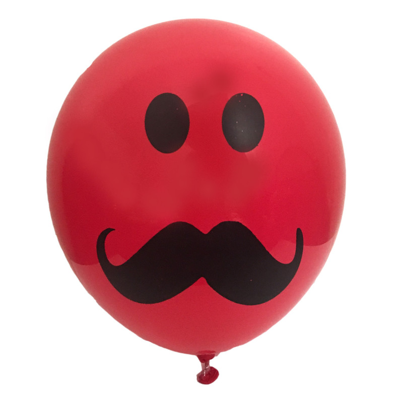 بادکنک بانیبو مدل Red Mustache بسته 10 عددی سایز 150