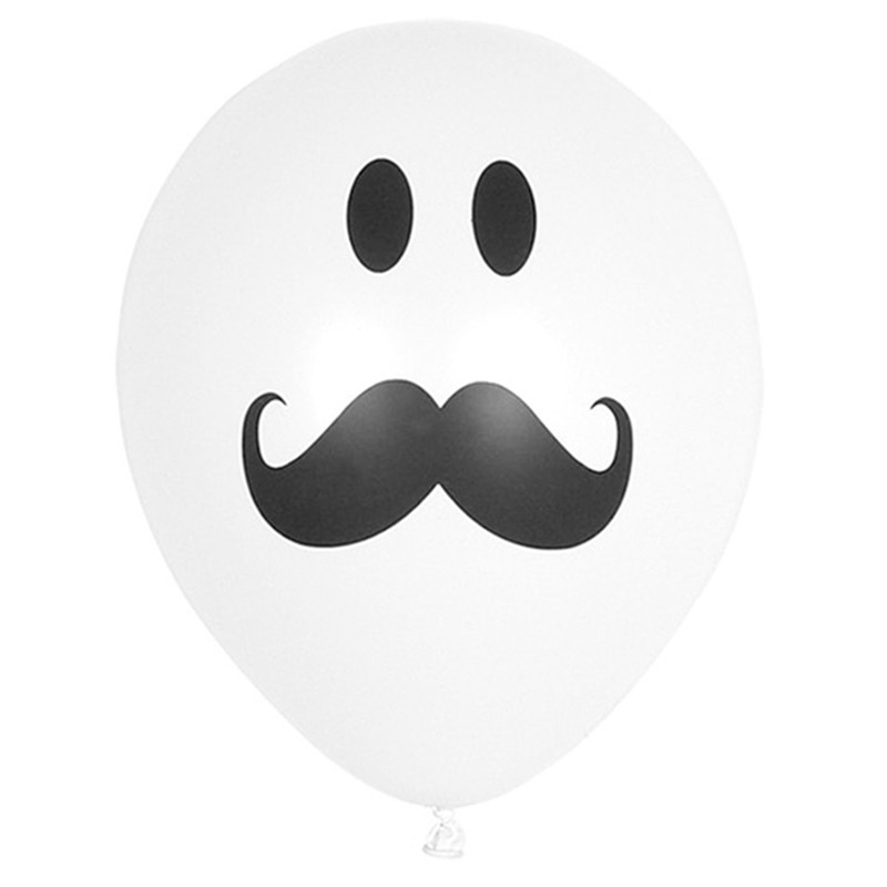 بادکنک بانیبو مدل White Mustache بسته 20 عددی سایز 150