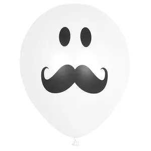 بادکنک بانیبو مدل White Mustache بسته 40 عددی سایز 150