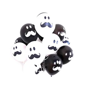 بادکنک بانیبو مدل Black-White Mustache بسته 30 عددی سایز 150