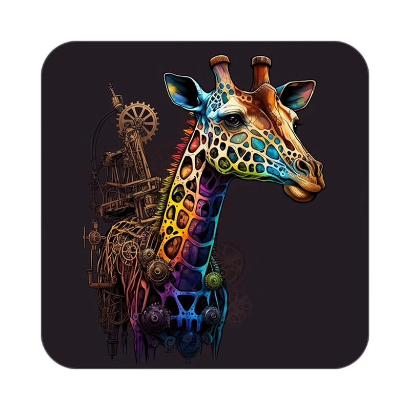 زیر لیوانی کاکتی طرح حیوانات رنگی مدل mp26299