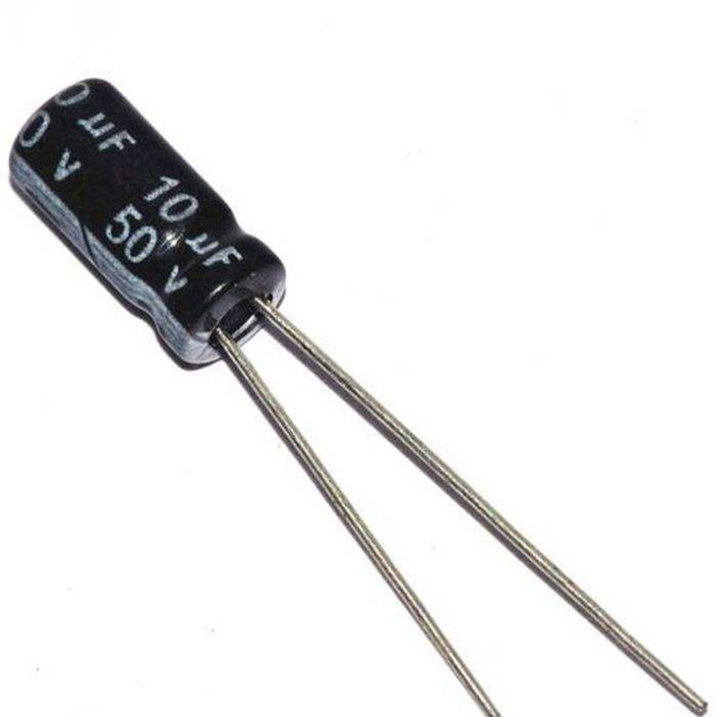 خازن الکترولیت 10 میکروفاراد کد 50V بسته 5 عددی