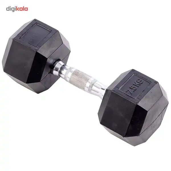 دمبل بدنسازی ششضلعی 7.5 کیلوگرمی - دو عددی
