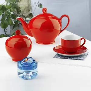 سرویس چینی 17 پارچه چای خوری چینی زرین ایران سری ایتالیا اف مدل گیلاس درجه یک