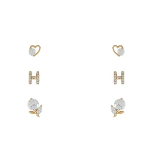 گوشواره زنانه ژوپینگ کد 1736 مجموعه سه عددی