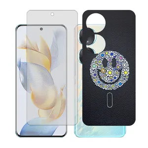 Glass together model transparent screen protector suitable for Honor 70 mobile phone with back cover sticker