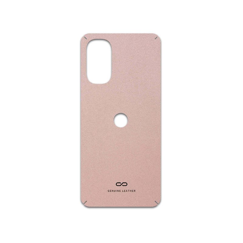 برچسب پوششی ماهوت مدل Rose-Gold-Leather مناسب برای گوشی موبایل موتورولا Moto G52