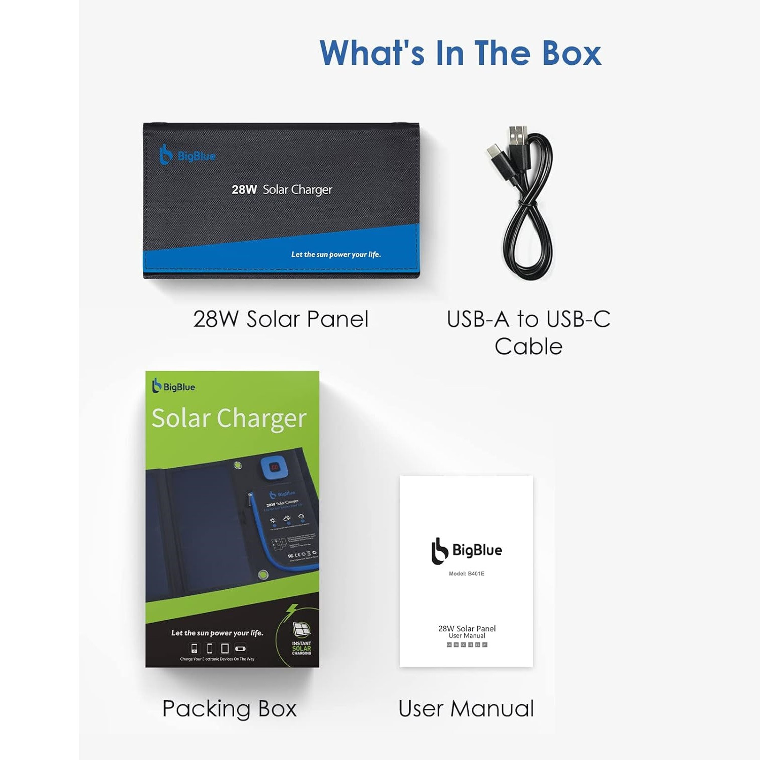 پنل خورشیدی بیگبلو مدل B401 ظرفیت ۲۸ وات