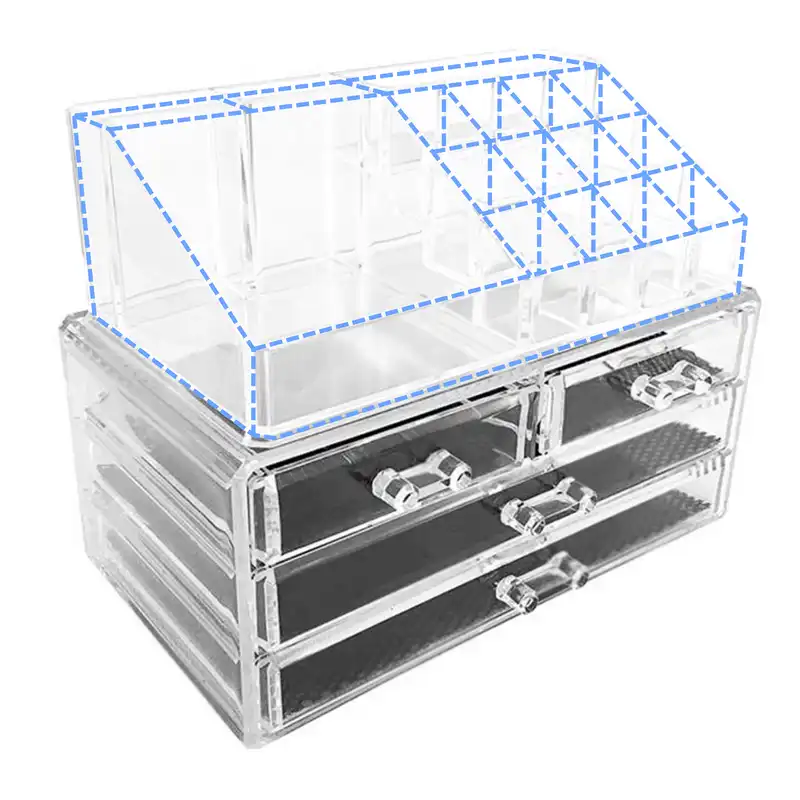 استند لوازم آرایشی نیلوشاپ مدل چهار کشو کد 4Drawers