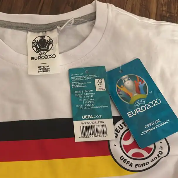 تی شرت آستین کوتاه ورزشی بچگانه مدل تیم ملی آلمان یورو کد 2020