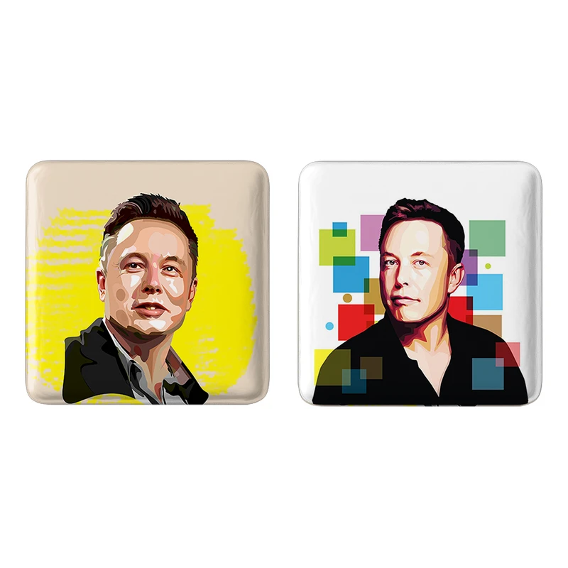 مگنت خندالو طرح ایلان ماسک Elon Musk کد 1091310918 مجموعه 2 عددی