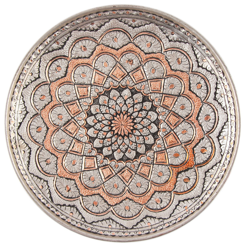 بشقاب قلمزنی گالری مثالین طرح گل  کد 149093