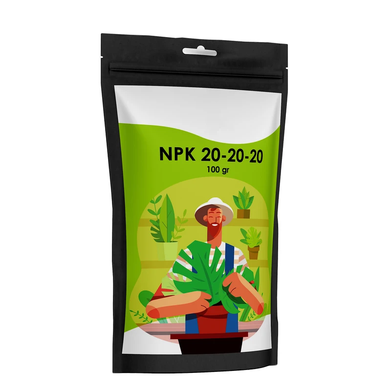 کود کامل گیاهان آپارتمانی مدل NPK 20-20-20 وزن 100 گرم