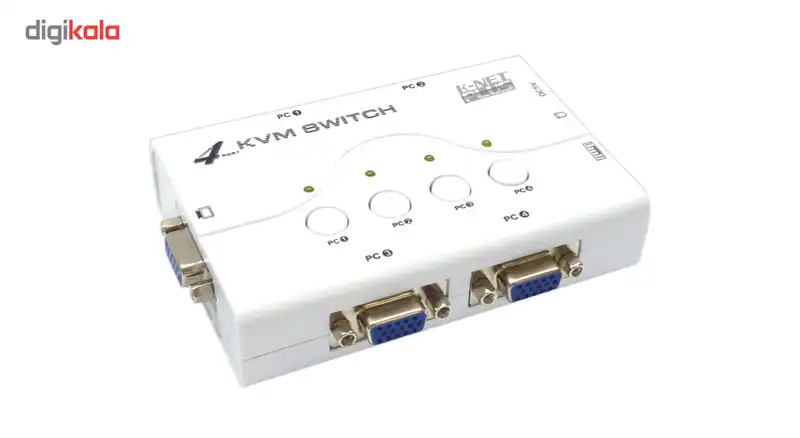 سوییچ VGA KVM چهار پورت PS2 کی نت پلاس مدلKP-P614