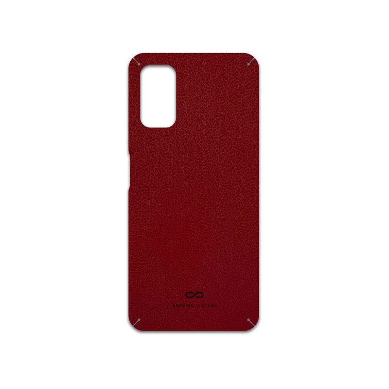 برچسب پوششی ماهوت مدل Red-Leather مناسب برای گوشی موبایل شیائومی Redmi Note 10 5G