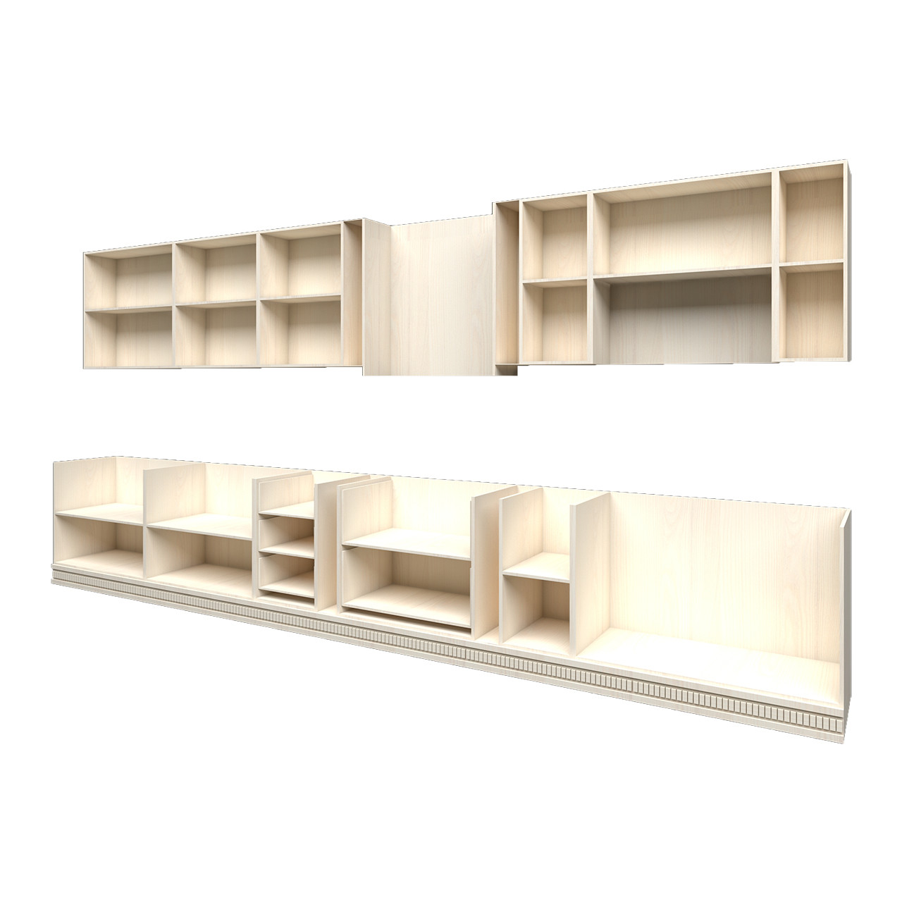 کابینت طرح طنابی مدل Membrane 525 cm مجموعه سیزده عددی