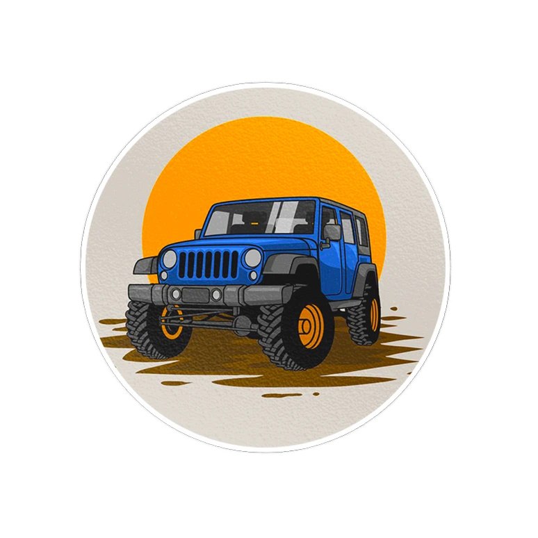 استیکر لپ تاپ ماسا دیزاین طرح OFF ROAD مدل STK934