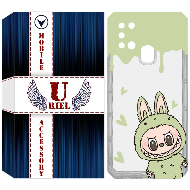 کاور یوریل مدل Clear کد 132 طرح لبوبو Labubu مناسب برای گوشی موبایل سامسونگ Galaxy A21S