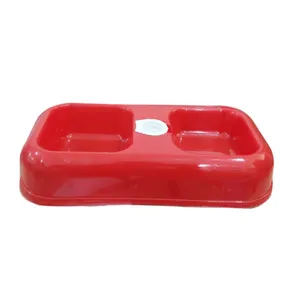 ظرف آب و غذا سگ و گربه مدل دوقلو کد C-012