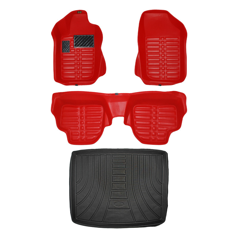 کفپوش پنج بعدی خودرو پانیذ مدل EVA مناسب برای پژو 207 صندوق دار به همراه صندوق