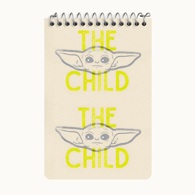 دفتر یادداشت 50 برگ خندالو طرح بیبی یودا کد F9672