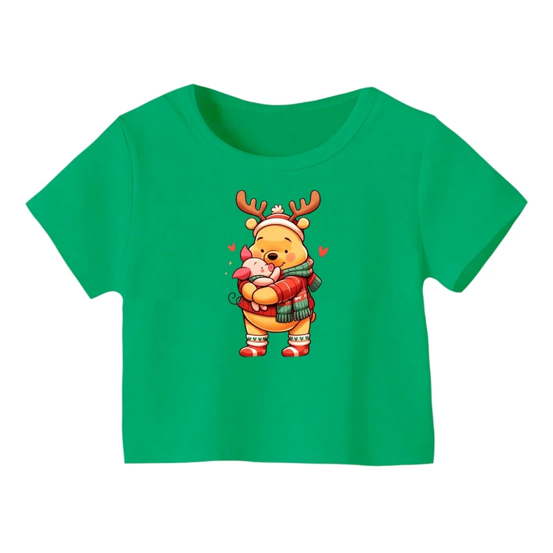 کراپ‌ تی‌شرت آستین کوتاه زنانه مدل پو کد ۱۲