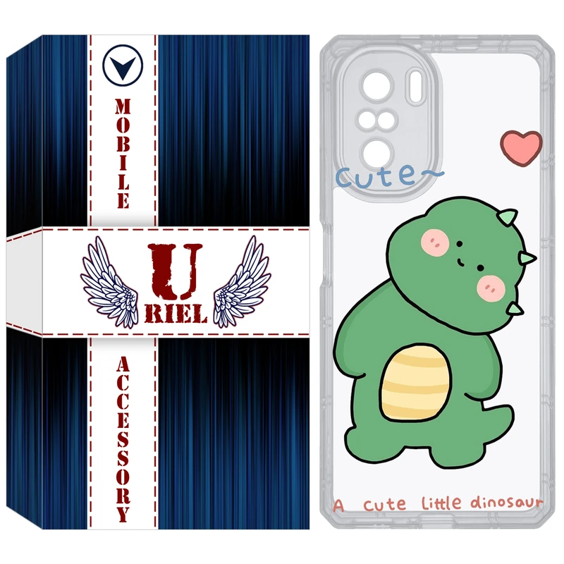 کاور یوریل مدل Clear کد 3 طرح دایناسور مناسب برای گوشی موبایل شیائومی Poco F3 / Redmi K40 / Mi 11i