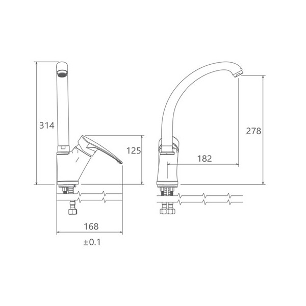 شیر ظرفشویی شودر مدل مانا