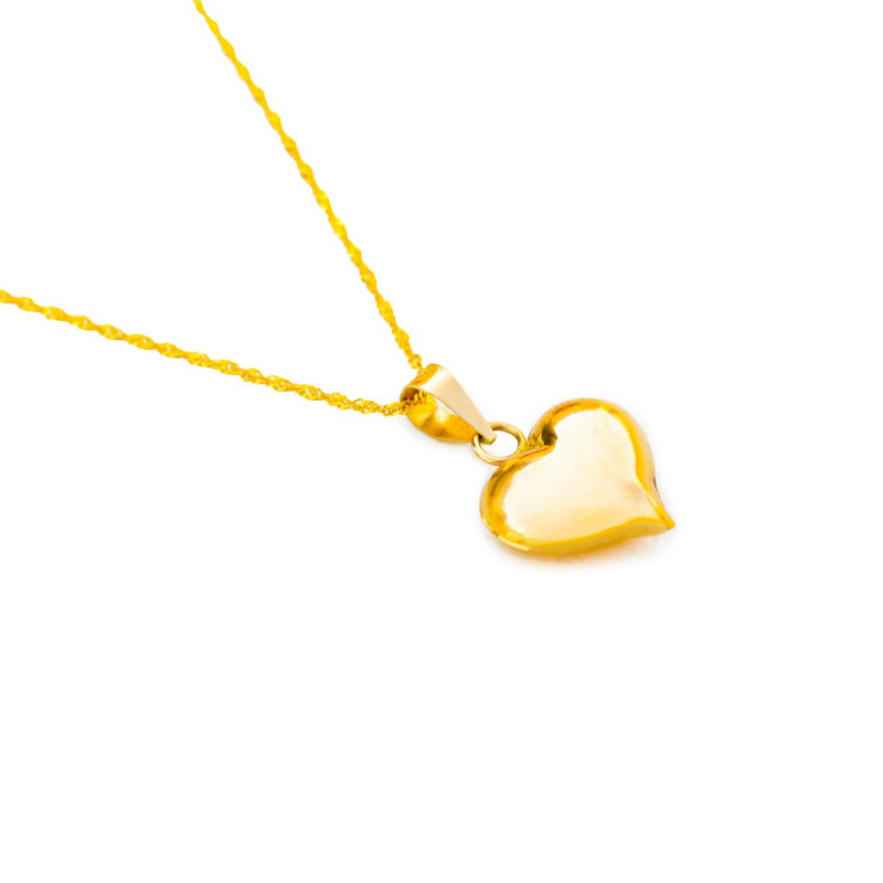 گردنبند طلا 18 عیار زنانه رضا گلد مدل قلب