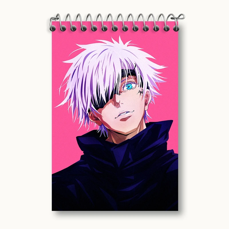 دفتر یادداشت 50 برگ خندالو مدل گوجو ساتورو انیمه جوجوتسو کایزن کد F1573