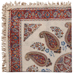 سفره قلمکار گالری مثالین کد 301002 سایز 120 × 120 سانتی متر