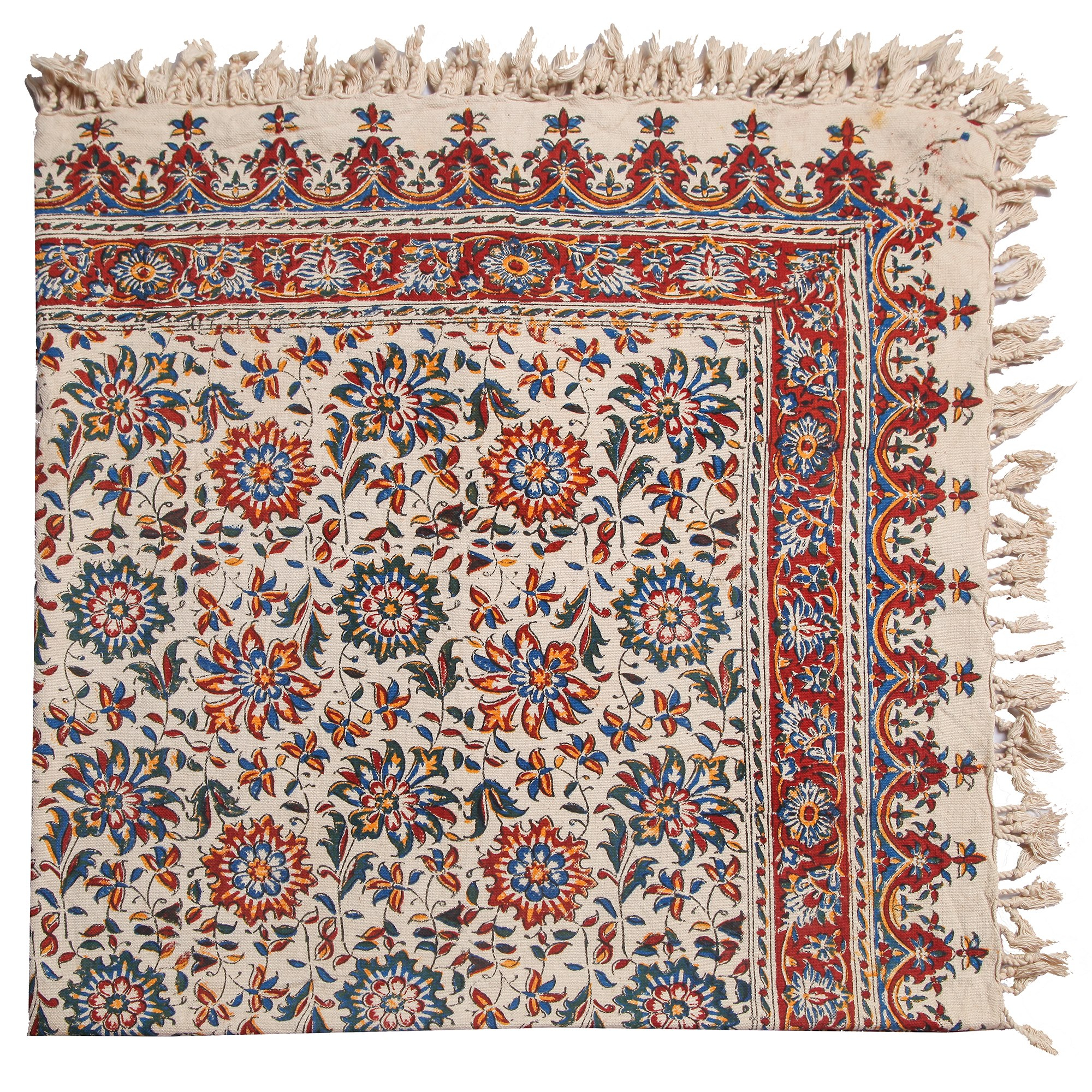 سفره قلمکار گالری مثالین کد 301004 سایز 120 × 120 سانتی متر