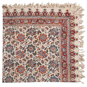 سفره قلمکار گالری مثالین کد 301004 سایز 120 × 120 سانتی متر