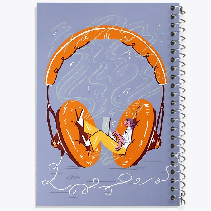 دفتر مشق 50 برگ خندالو طرح موزیک کد N5669