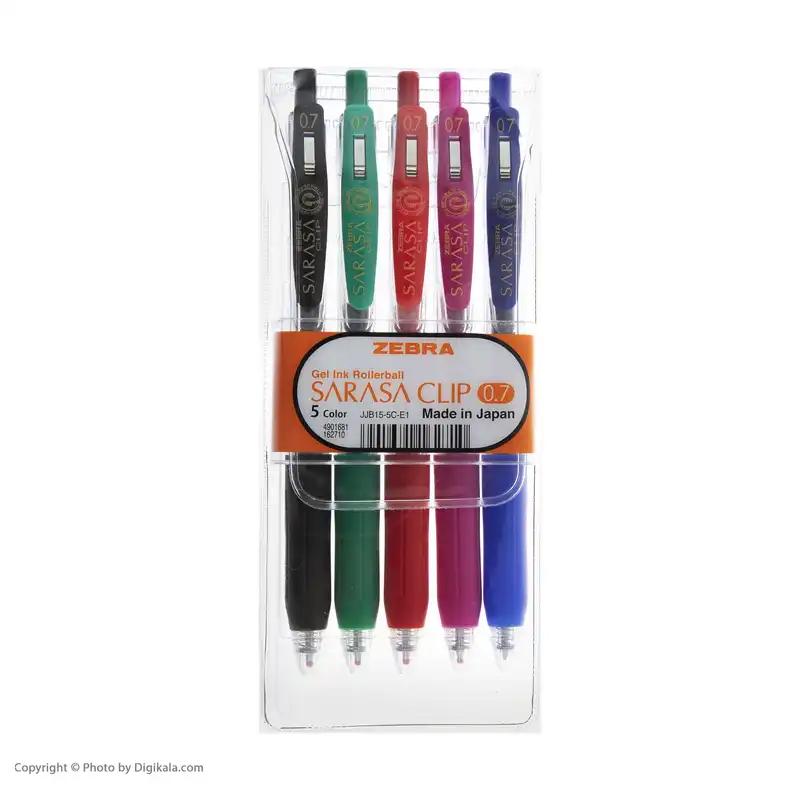 روان نویس زبرا مدل ساراسا کلیپ بسته 5 عددی