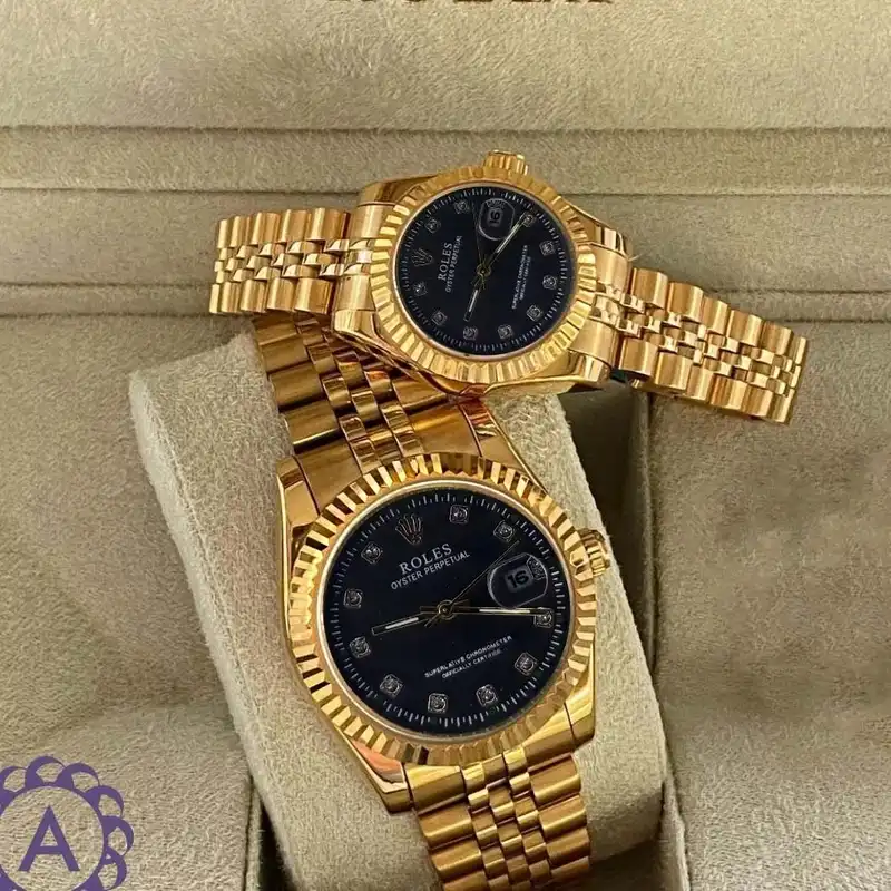 ست ساعت مچی عقربه ای زنانه و مردانه  مدل 05