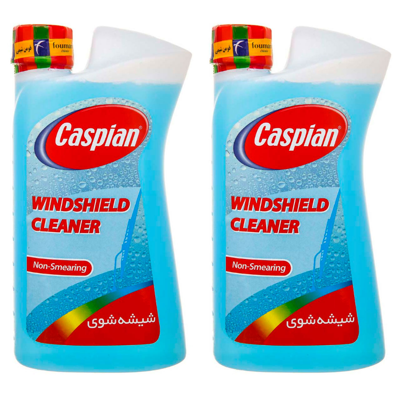 محلول شیشه شوی خودرو کاسپین مدل Non-Smearing حجم 1 لیتر بسته 2 عددی