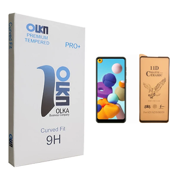 محافظ صفحه نمایش سرامیکی الکا مدل +PRO مناسب برای گوشی موبایل سامسونگ Galaxy A21