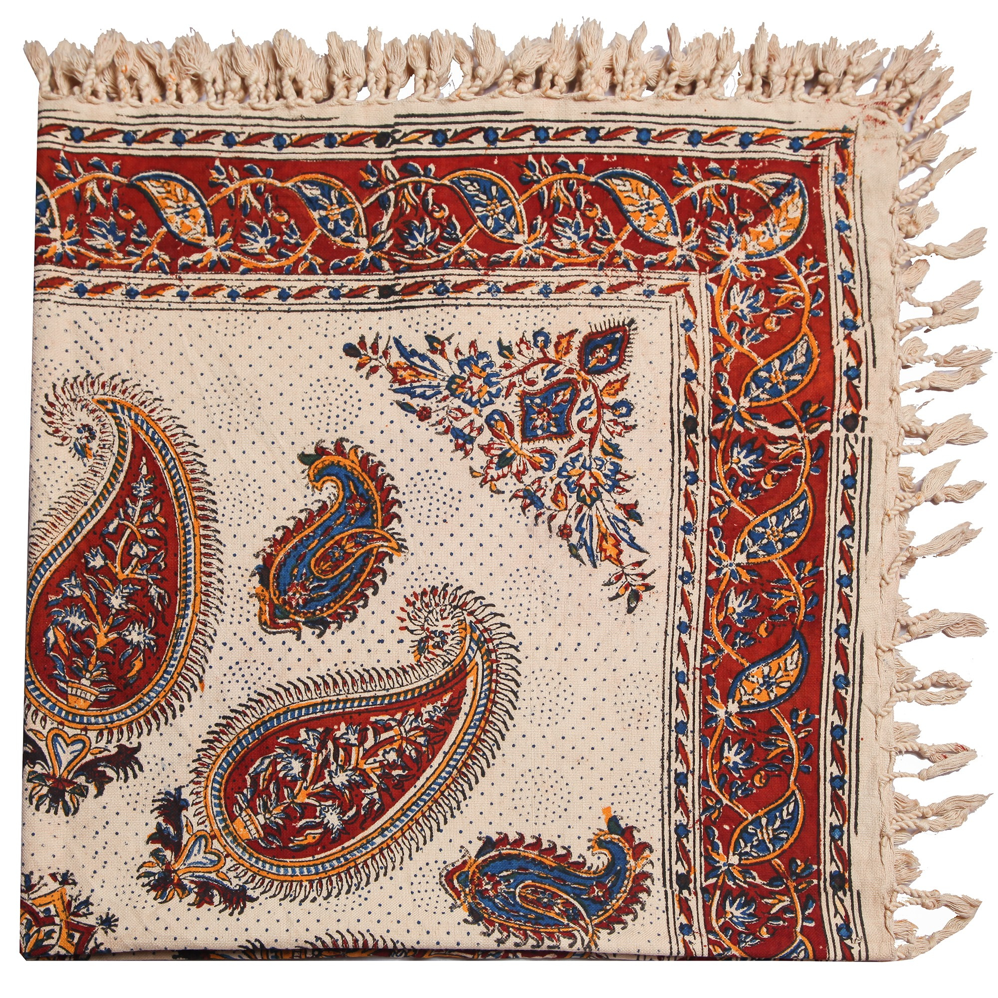 سفره قلمکار گالری مثالین کد 301021 سایز 100 × 100 سانتی متر