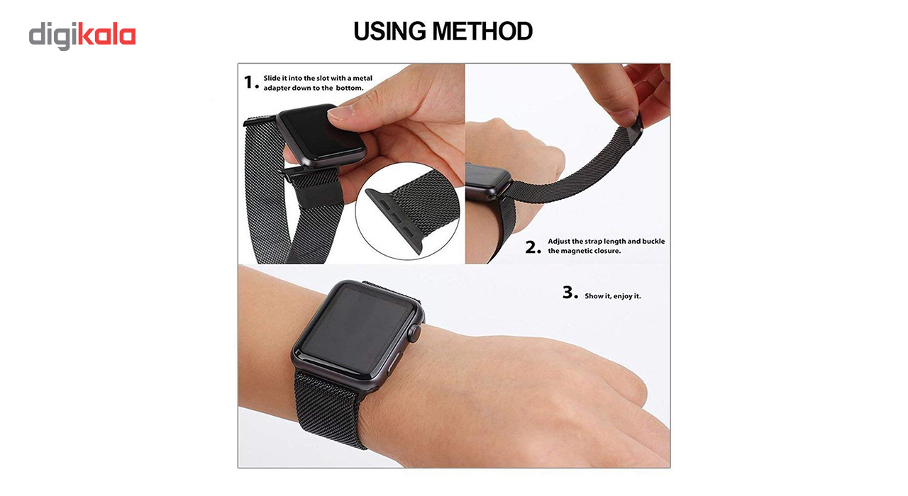 بند فلزی مدل Millanese مناسب برای ساعت هوشمند اپل 38 میلی متری