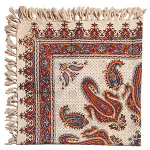 سفره قلمکار گالری مثالین کد 301022 سایز 100 × 100 سانتی متر