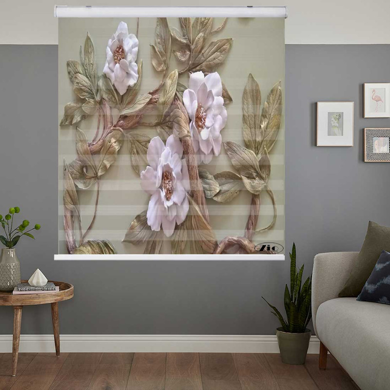 پرده زبرا زیو کد 3D1345 سایز 150x150 سانتی متر