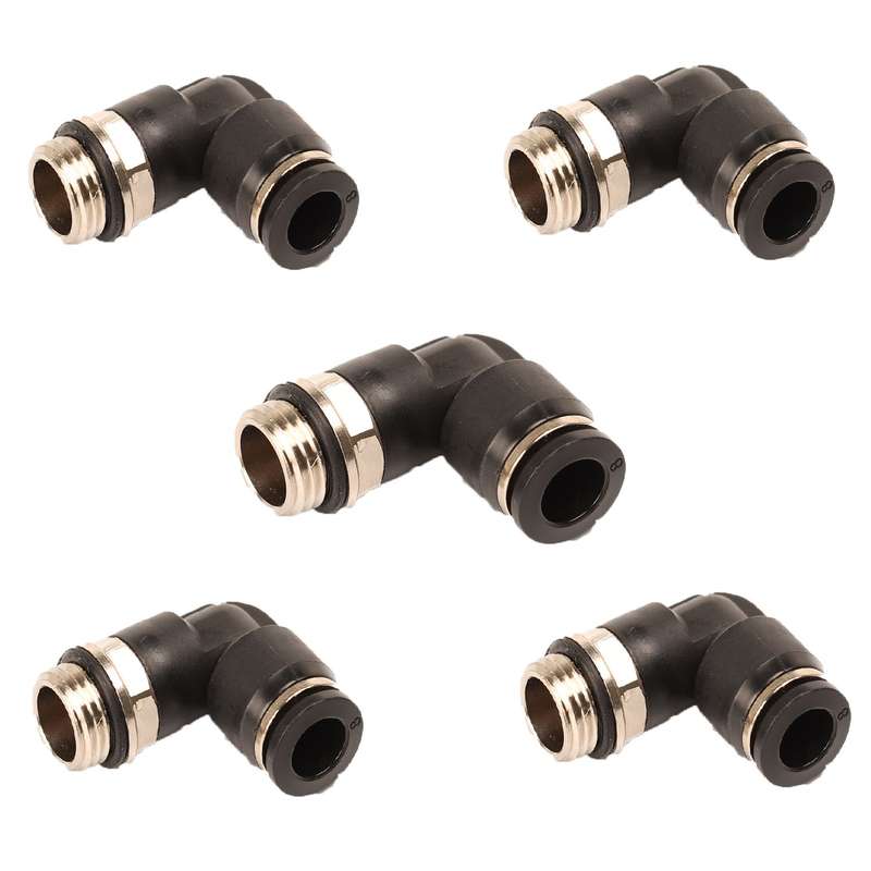 اتصال زانویی پنوماتیک مدل PL1/4-8 بسته 5 عددی